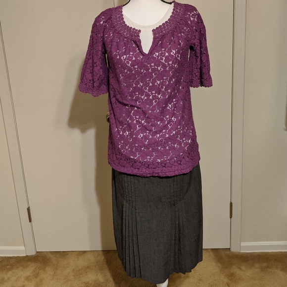 Nicole Miller size Small lace top - Picture 4 of 5